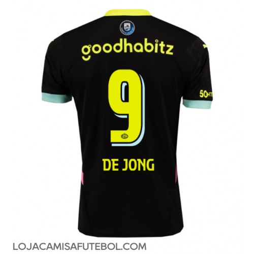 Camisa de Futebol PSV Eindhoven Luuk de Jong #9 Equipamento Secundário 2024-25 Manga Curta